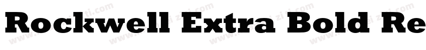 Rockwell Extra Bold Regular字体转换